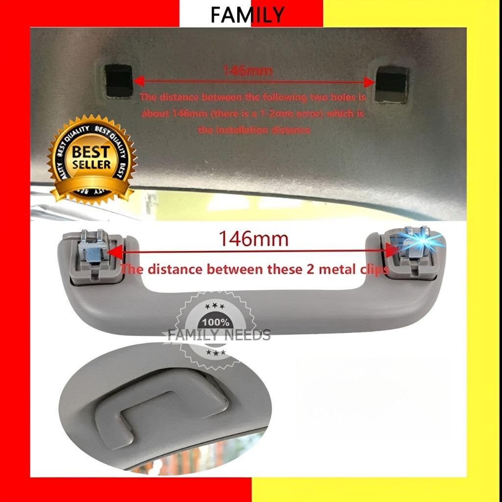 (ของแท้ศูนย์) มือโหนหลังคา TOYOTA VIOS ปี 2007-2012 , ALTIS ปี 2008-2018 สีน้ำตาล/ สีเทา มือโหนในเก๋ง รหัสอะไหล่ 74610-0D040-B0 746100-D040-E0