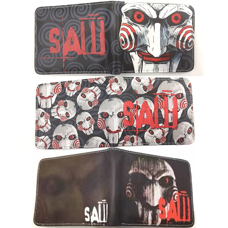 SAEO กระเป๋าใส่เหรียญ PU Wallet Thriller Horror Chainsaw Horror Wallet