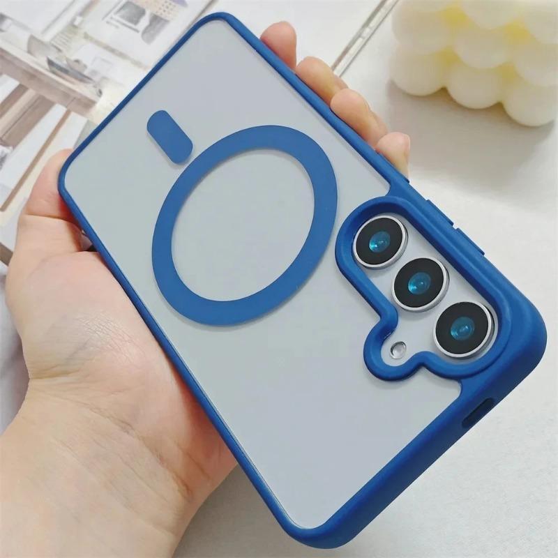 ใหม่ Frosted เคสโทรศัพท์แม่เหล็กเหมาะสําหรับ Samsung Galaxy S25 Edge S26 S25 S24 S23 FE S22 Plus Ult