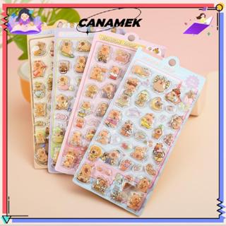 [CANAMEK] 4 ชิ้นน่ารักการ์ตูน Capybara 3D บรรเทาฟอง Stiers K…