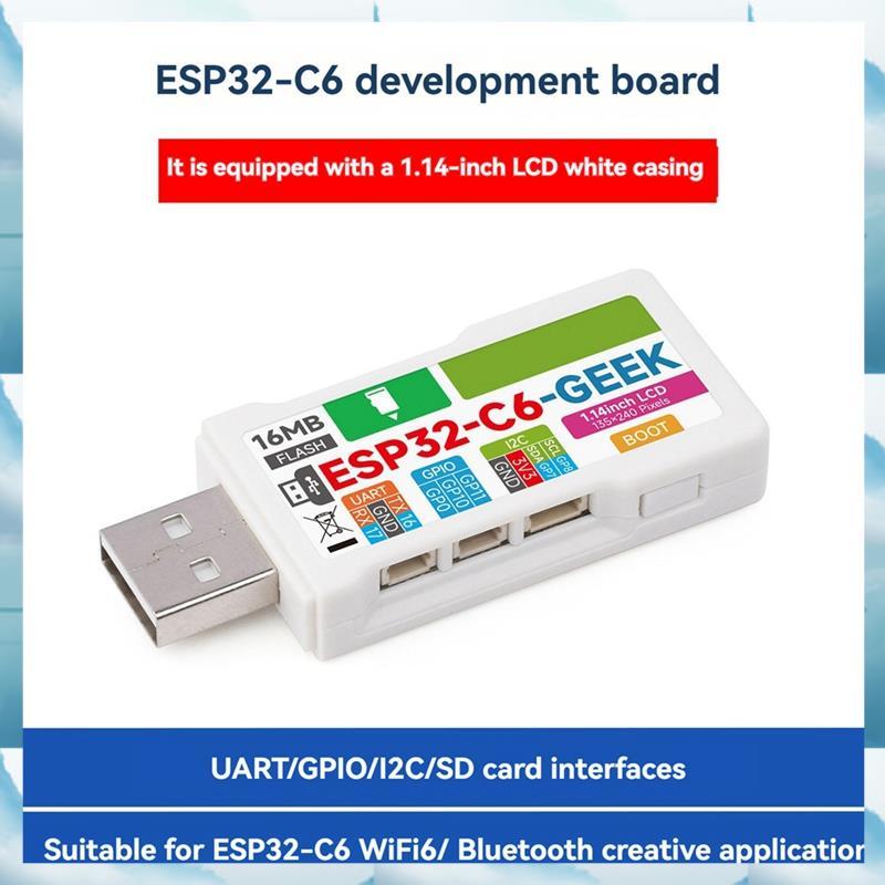 [WSB] ESP32-C6 บอร์ดพัฒนา 16MB .14 นิ้ว 65K สี LCD Wi-Fi 6 BLE 5 สําหรับ ESP32-C6 WiFi6/บลูทูธ APP
