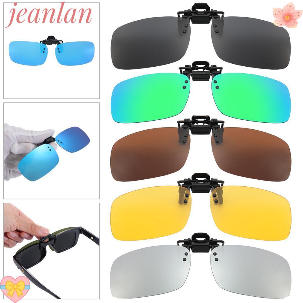 Jeanlan คลิปออน แว่นตากันแดด กลางแจ้ง พลิกขึ้น ป้องกันแสงสะท้อน แว่นตาขับรถ