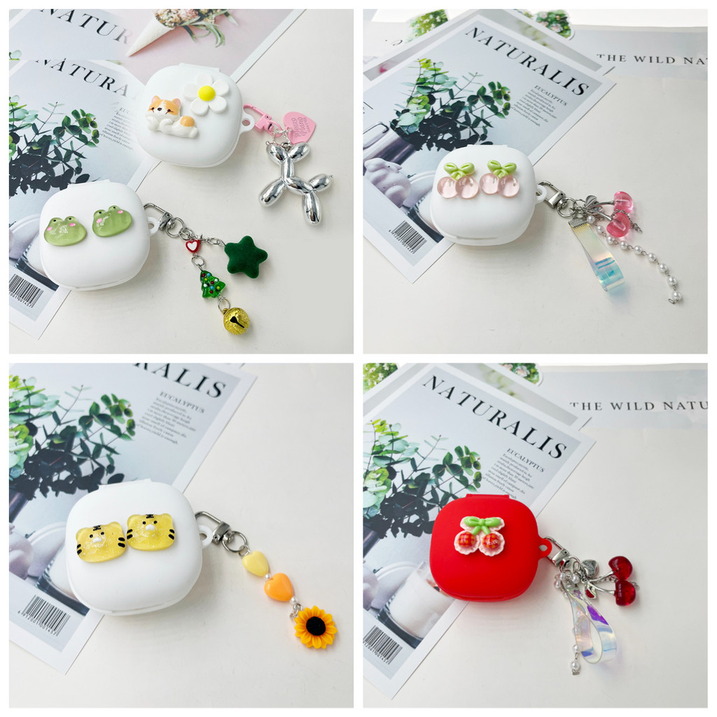 การ์ตูนสําหรับ EarFun Air 2NC/Air Mini 2/คลิปพร้อมkeychianซิลิโคนหูฟังสําหรับEarfun Air Mini 2 ฝาครอ