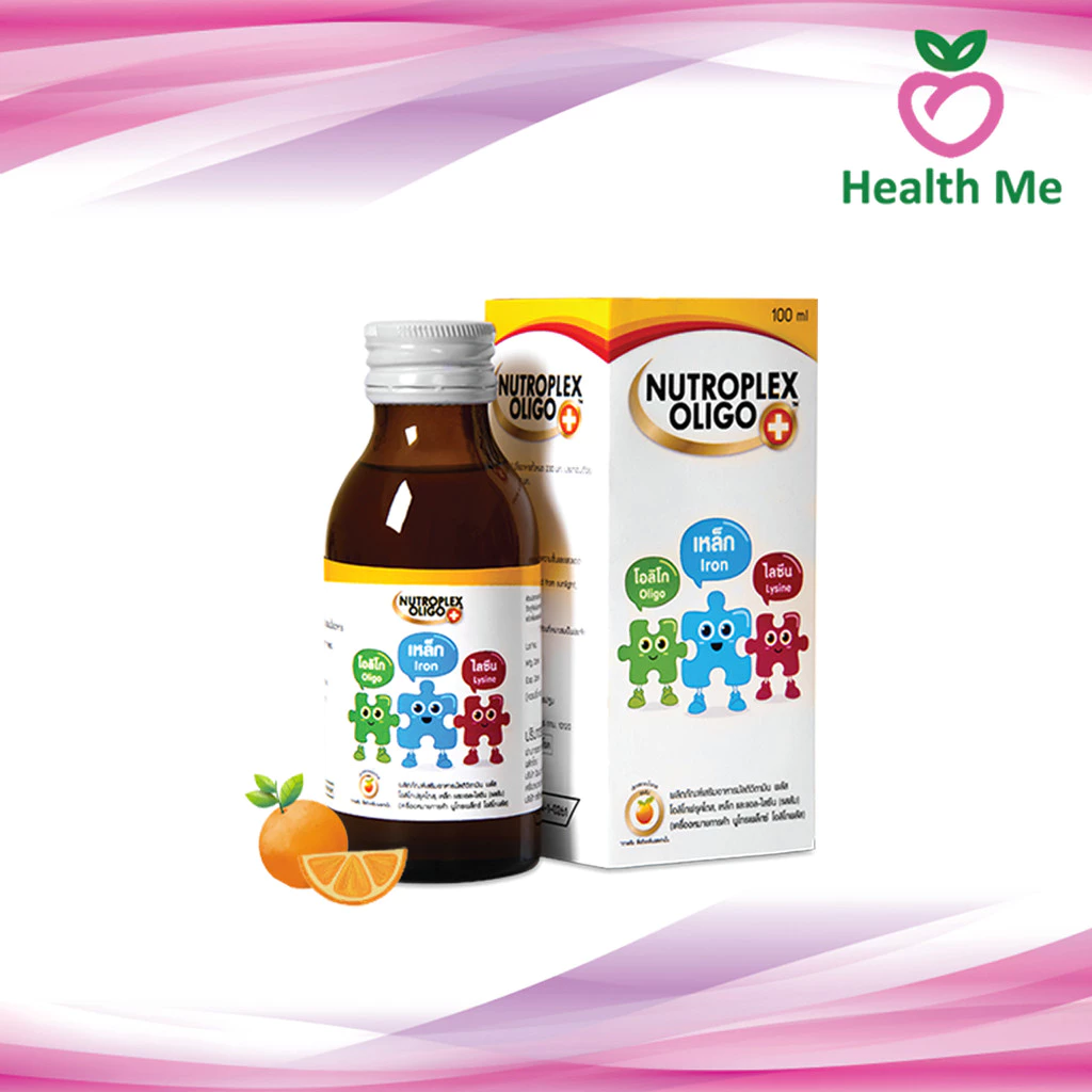 Nutroplex Oligo Plus วิตามินเสริมอาหาร สำหรับเด็ก รสส้ม 60 / 100 ml