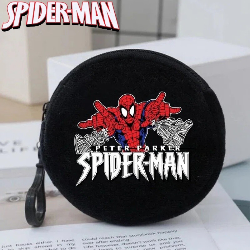 Spider-Man กระเป๋าสตางค์เหรียญกระเป๋าเก็บแขวนตกแต่งตุ๊กตากระเป๋าสตางค์มินิของขวัญวันเกิดปาร์ตี้
