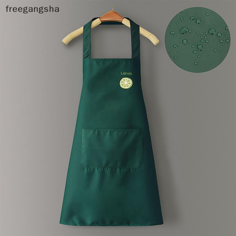 [FREG] ห้องครัวผ้ากันเปื้อนกันน้ํา Chef Work Apron BBQ ร้านอาหารบาร์ Shop Cafe ภาพวาด Bib เล็บสตูดิโ