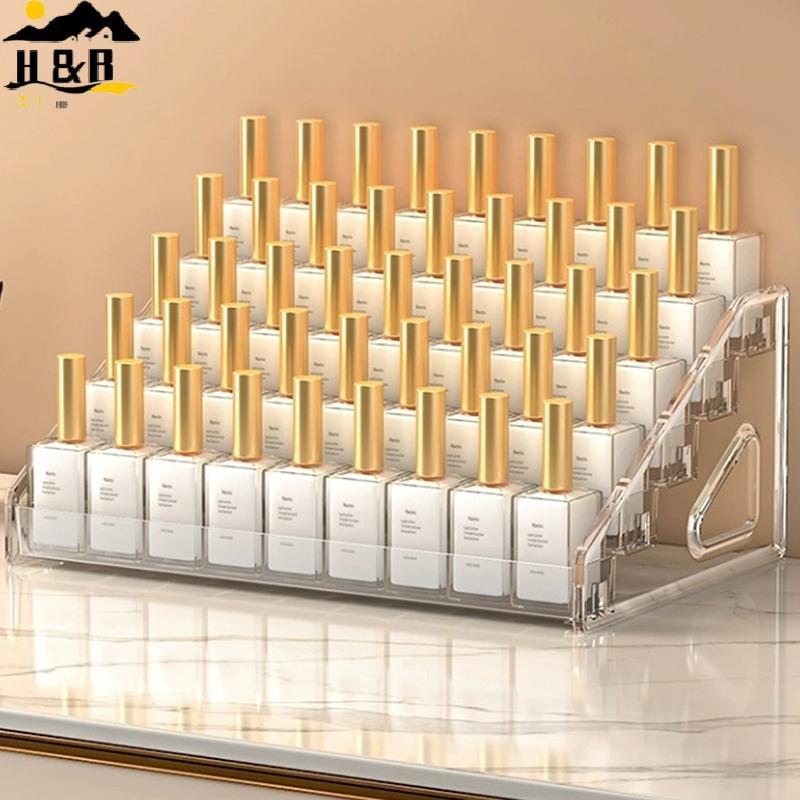 H&B 3/5/6/7 ชั้นอะคริลิคเครื่องสําอางค์เล็บ Orgaizer จอแสดงผล Ra Lipsti น้ําหอมแต่งหน้า Ra {th}