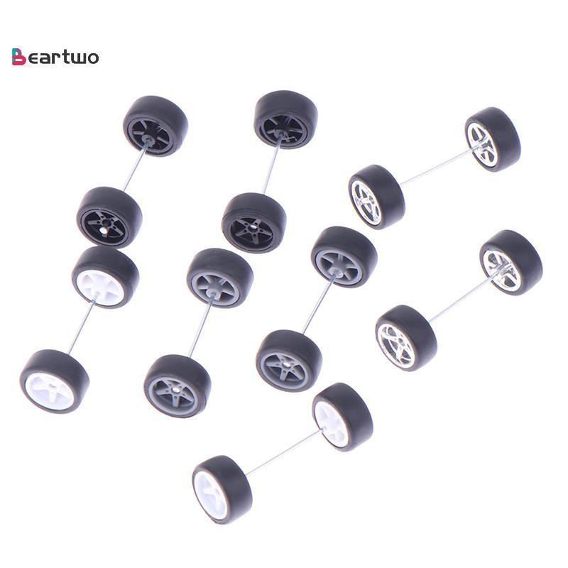 <beartwo-t> 1 ชุด DIY Racing 1:64 ล้อรถสําหรับยางล้อเพลารุ่น Modified Part Nice