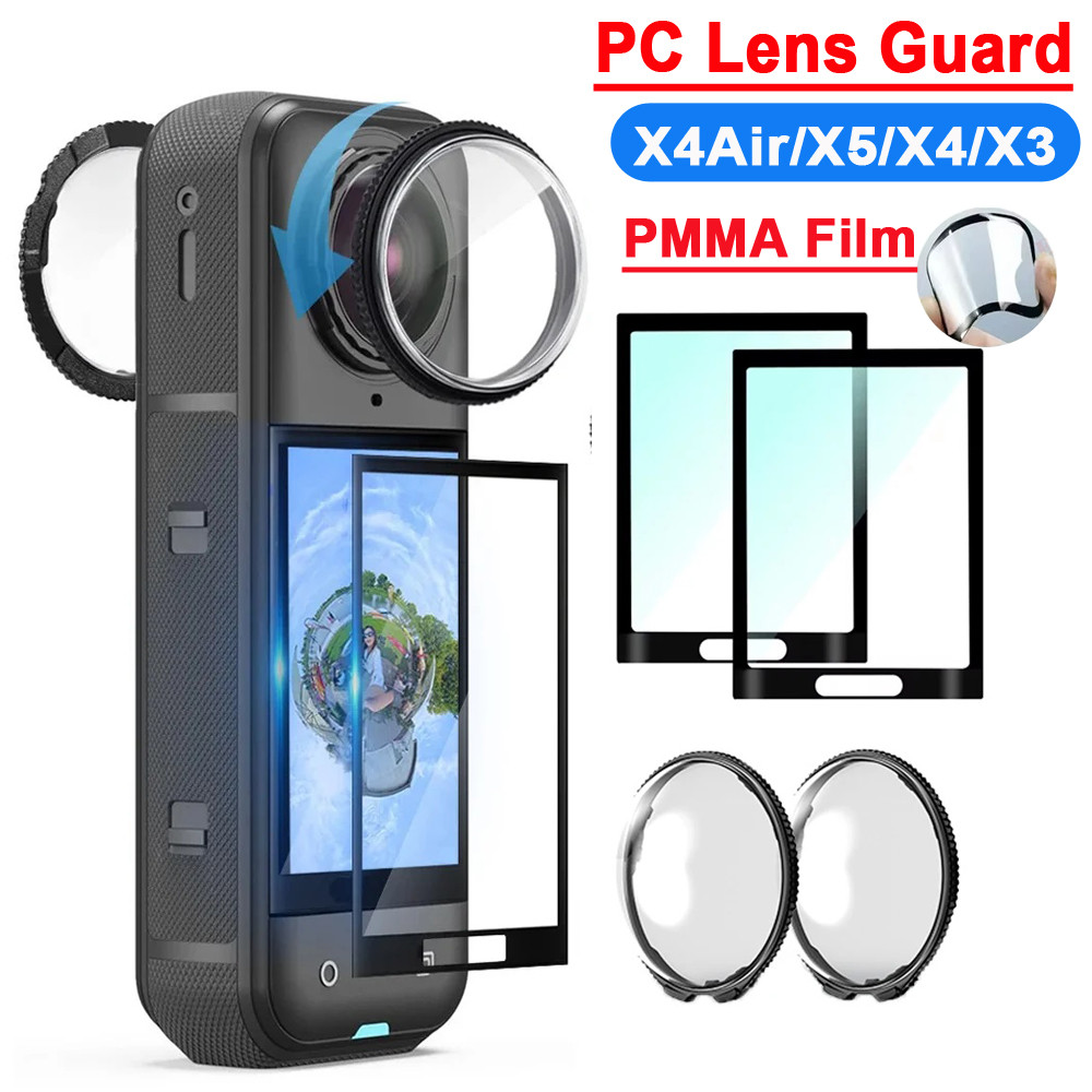สําหรับ Insta 360 X4 Air X5 หมุนเลนส์ป้องกันฟิล์ม Anti-scratch ป้องกันหน้าจอสําหรับ Insta360X5 X4Air X3 วางกล้องเลนส์ Protectors
