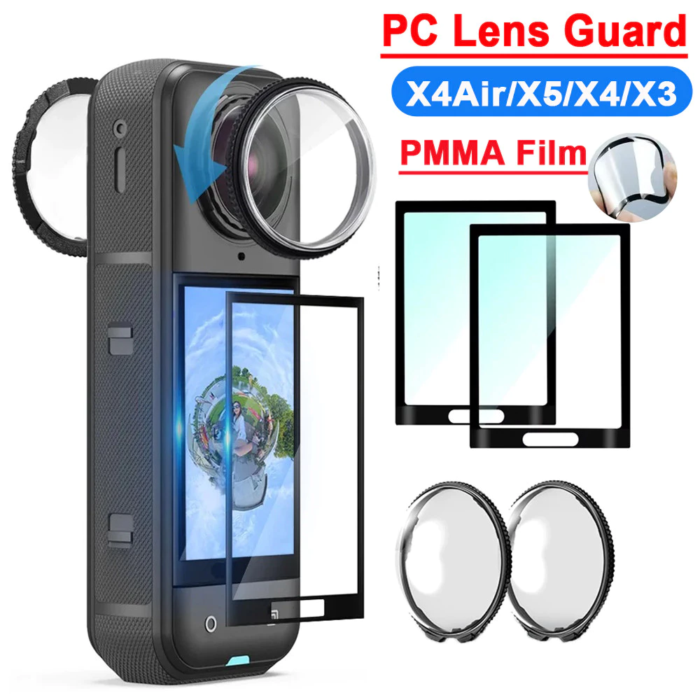 สําหรับ Insta 360 X4 Air X5 หมุนเลนส์ป้องกันฟิล์ม Anti-scratch ป้องกันหน้าจอสําหรับ Insta360X5 X4Air X3 วางกล้องเลนส์ Protectors
