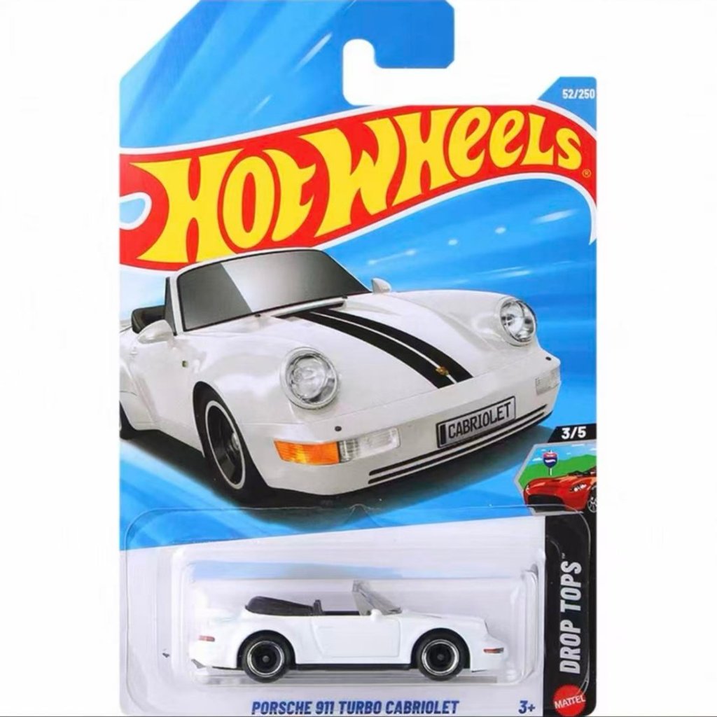 26C Hot Wheels C4982 Batch Alloy Car PORSCHE 911 TURBO CABRIOLET รถรุ่น