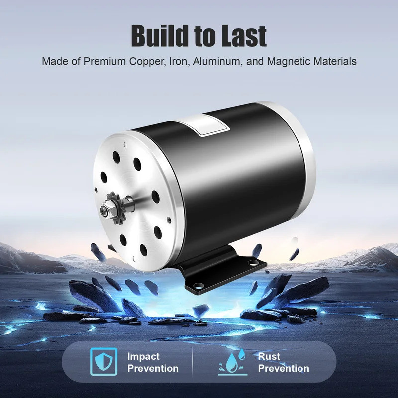 มอเตอร์ไฟฟ้า DC 36V 1000W สําหรับ Mini Bike, Quad, Go-Kart และ E-Bike