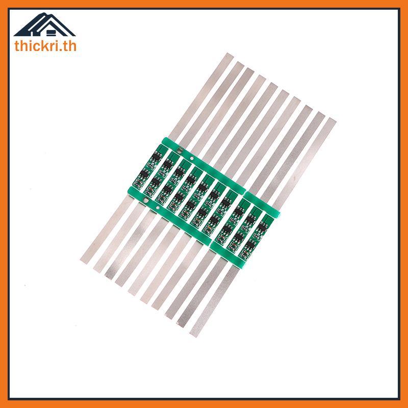 TT 10 ชิ้น 2A BMS PCM แบตเตอรี่ป้องกันสําหรับ 3.7V 18650 Li-ion พร้อม Solder Over Current ป้องกันฟัง