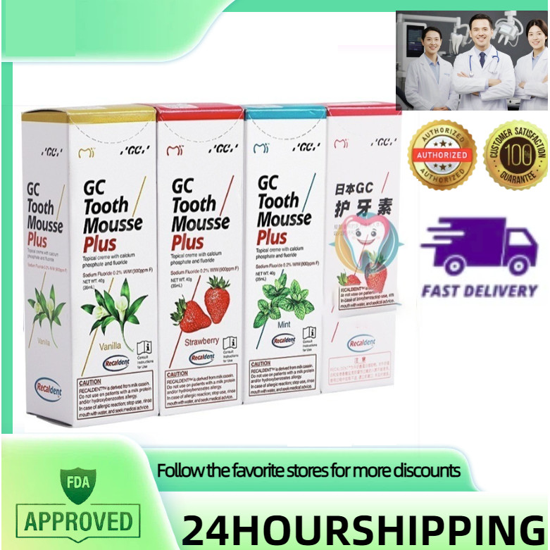 GC Japan Tooth Mousse Topical Creme And Tooth Mousse Plus From Mint Straw Berry รส