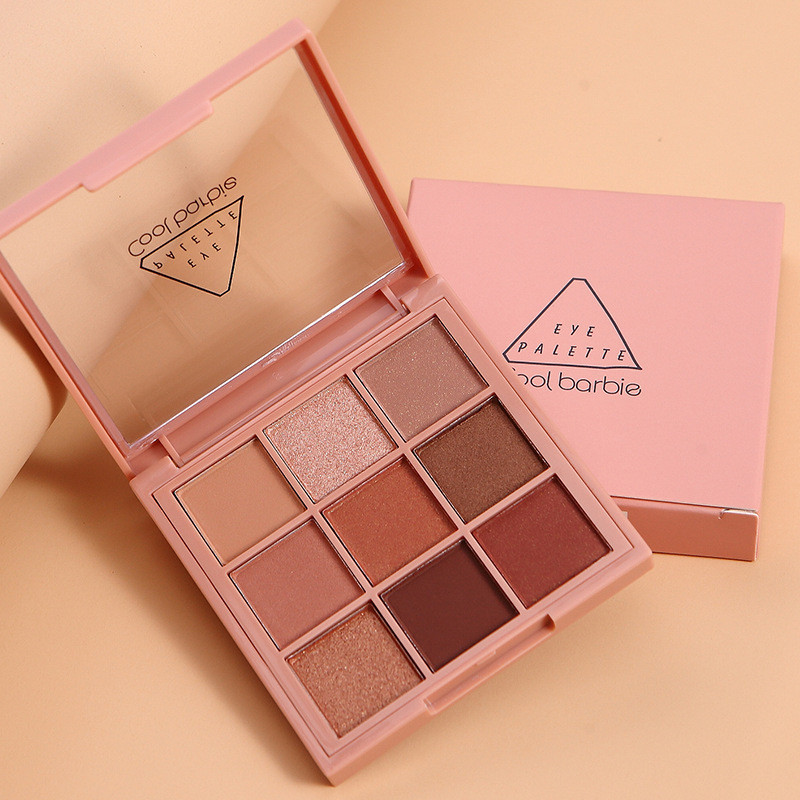 Pumpkin Matte Color 9 Color Palette Earth Eyeshadow Makeup Pearlescent Color Eyeshadow Color coolbar