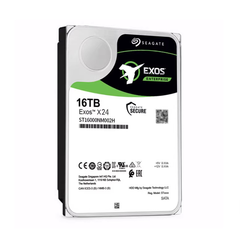 Seagate EXOS X24 16TB HHD ST16000NM002H 7.2K 512MB ฮาร์ดไดรฟ์เชิงกล NAS ระดับองค์กร 16T SATA 6Gb/s