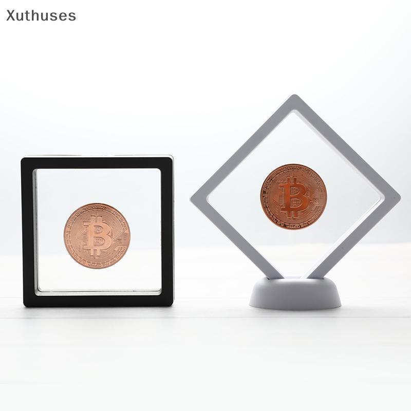 XUT Bitcoin Bit Coin Litecoin Ripple Metal Commemoration Coin พร้อมแสดงขาตั้ง N