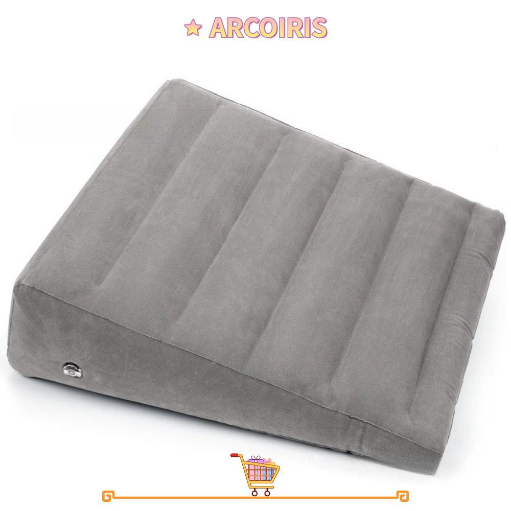 หมอนลิ่ม ARCOIRIS, PVC Flocking แบบพกพา Elevation หมอนรองขา, พยุงหลัง Ergonomic Inflatable หมอนรองหลังสําหรับเดินทาง Camping Sleeping