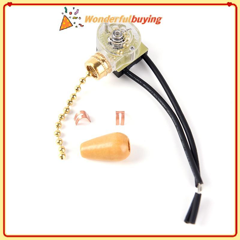 WBTH 250V DIY Light Accessorie 3A ซิปสวิทช์ดึงสวิทช์โคมไฟแขวนโซ่สวิทช์ Vary ราคา ถูกที่สุด ดีลบีเคเค