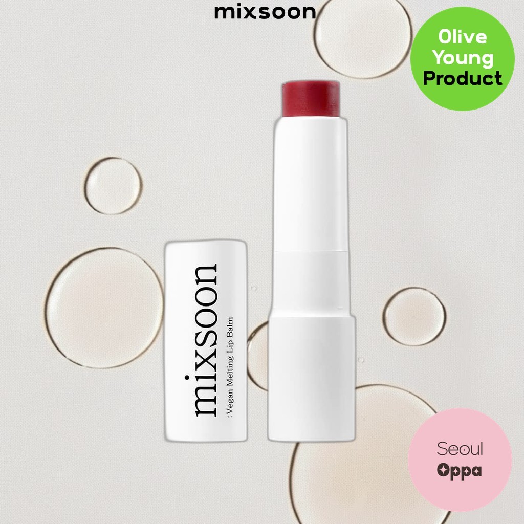 [Mixsoon] Vegan Melting Lip Balm (Dry Rose) 4.1g / ลิปบาล์มเกาหลี / สูตรมังสวิรัติ / ของแท้ 100% โดย