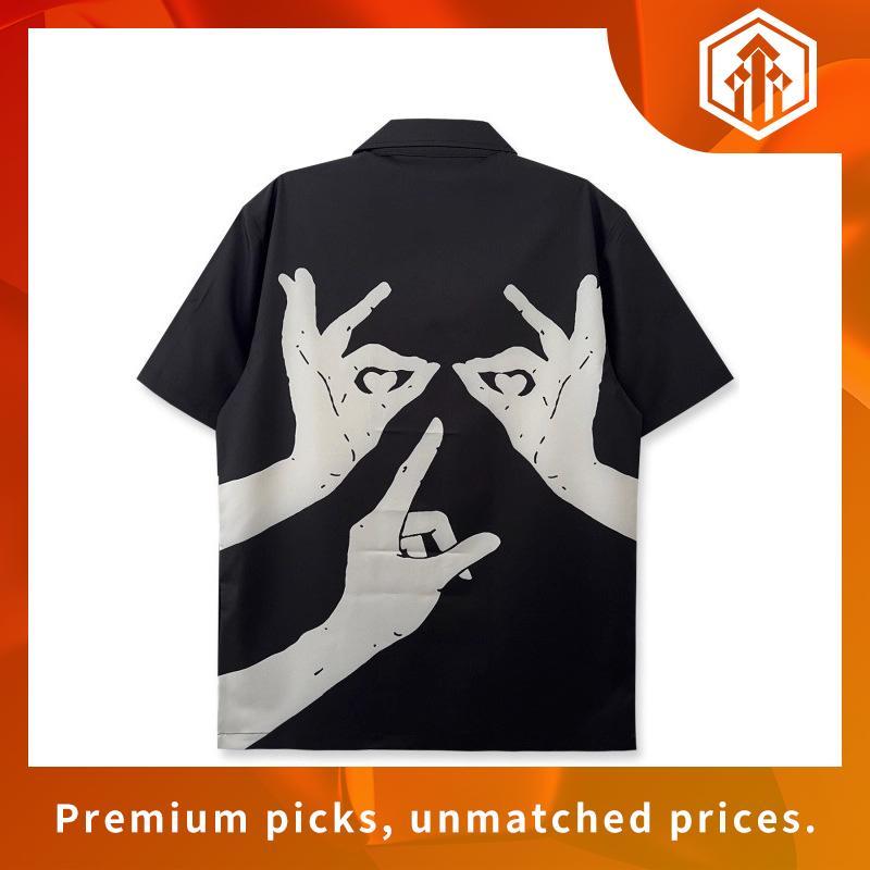 Dark Icon Vintage Shirts Men Street Fashion Shirts for Men Male Top