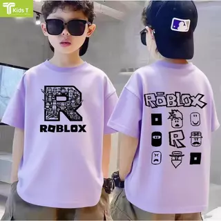 เสื้อยืดแขนสั้นสำหรับเด็กแฟชั่นเกาหลีปี 2026 จากร้าน ลาย Roblox เนื้อผ้าโซโรนา เหมาะสำหรับเด็กชายหญิง