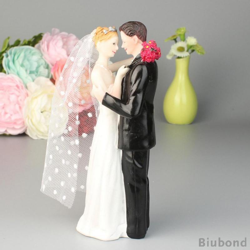 [Biubond] คอลเลกชันงานแต่งงานเค้กงานแต่งงานตลก Topper เจ้าสาวและเจ้าบ่าวตุ๊กตาอารมณ์ขัน 6 X 5 X 17 ซ