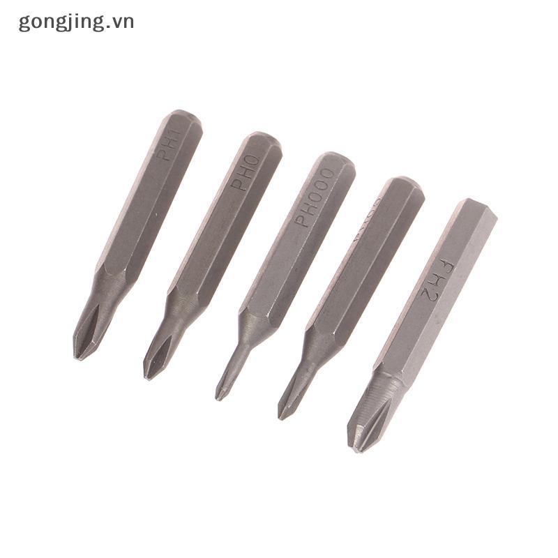 Gongjing 5 ชิ้น H428 มิลลิเมตรไขควงบิต PH0000 PH000 PH00 PH0 PH1 PH2 4 มิลลิเมตร Hex Shank Professio