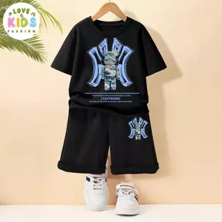 [COD] ชุดเด็ก2 ชิ้น ชุดเซ็ทเด็กเสื้อยืดคู่กางเกงขาสั้น ใส่ได้เด็กญิงและเด็กชาย+（ชุดเสื้อยืดและกางเกงสั้นเด็ก）New เสื้อผ