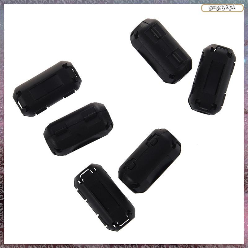 [LR] 6 ชิ้น Clip On RFI Noise Ferrite Core Filter สําหรับสาย 5 มม.