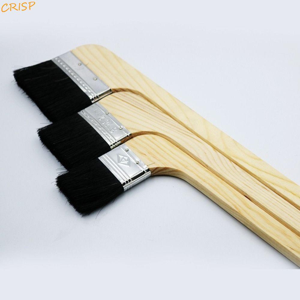 CRISP Universal Bristle Brush, Cleaning Tool Handle Wood Handle Brush, Cleaning Brush Long Handle Elbow Wall Paint Brushes Varnishes – โปรปัง