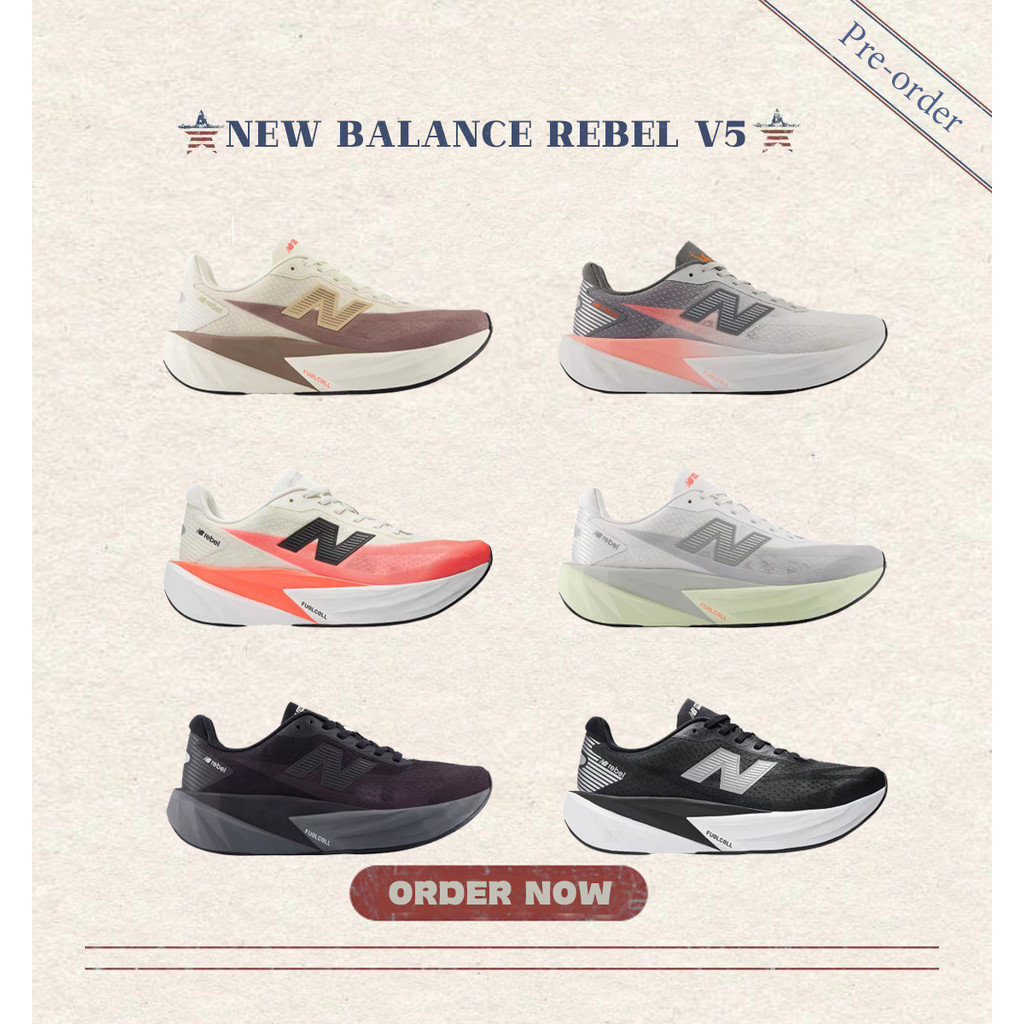 ☆pre-order☆ของแท้ 100% New Balance FuelCell Rebel v5 Men/Women - รองเท้าวิ่ง [พร้อมส่ง ช้อปเกาหลี🇰🇷]