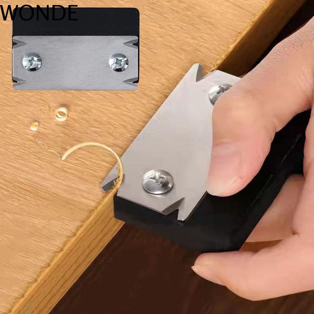 WONDE Burr Scraper Board, Specialty Square Manual Edge Trimmer, Edge Banding Trimmer เหล็กแบบพกพามุม