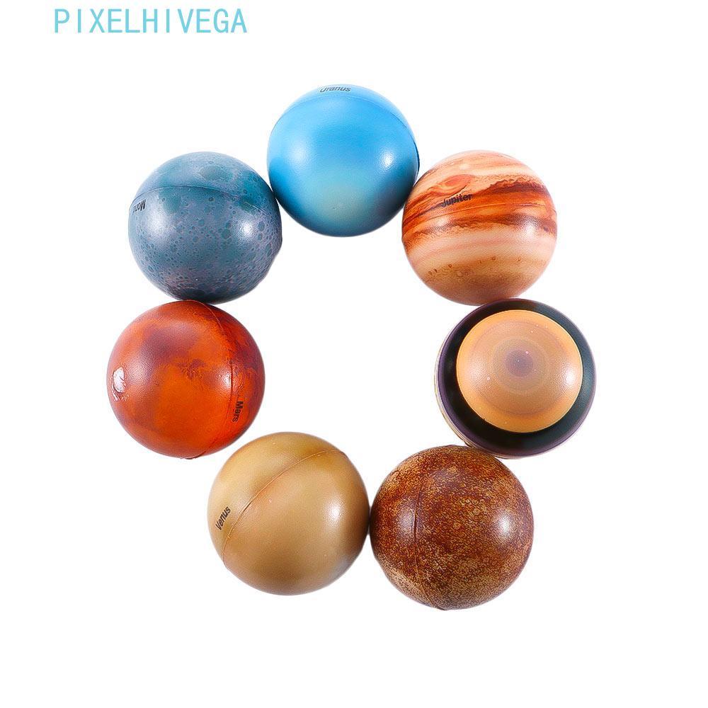 PIXELHIVEGA Moon Star Ball สําหรับเด็กสีสันความเครียดบรรเทา Bouncy Ball ระบบพลังงานแสงอาทิตย์ Ball ข