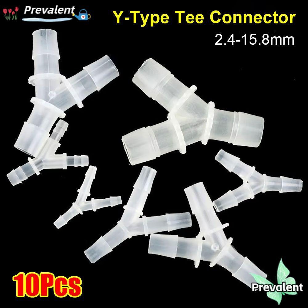 PREVALENT 10 ชิ้น Y-Type Tee Connector, 2.4-2.8 มม.พลาสติก 3 ทาง, Soft PP PE ท่ออุปกรณ์สําหรับ Aquar