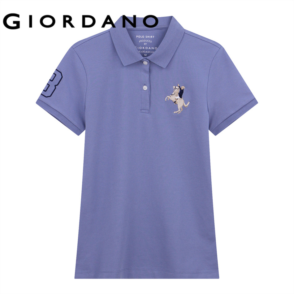 GIORDANO เสื้อโปโลผู้หญิง Women's 3D Napoleon Slim Fit Bold Polo 05315210