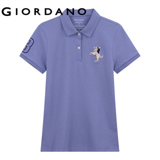 GIORDANO เสื้อโปโลผู้หญิง Women's 3D Napoleon Slim Fit Bold …