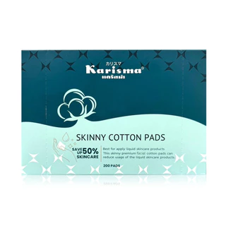Karisma Skinny Cotton Pads 200 Pads แคริสม่า สําลีโทนเนอร์แผ่นบาง.