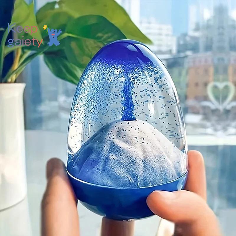 [Kpt-t] Eggshell Volcanic Eruption, Floating Sand Volcanic Eruption Ornament, Acrylic Crystal Liquid