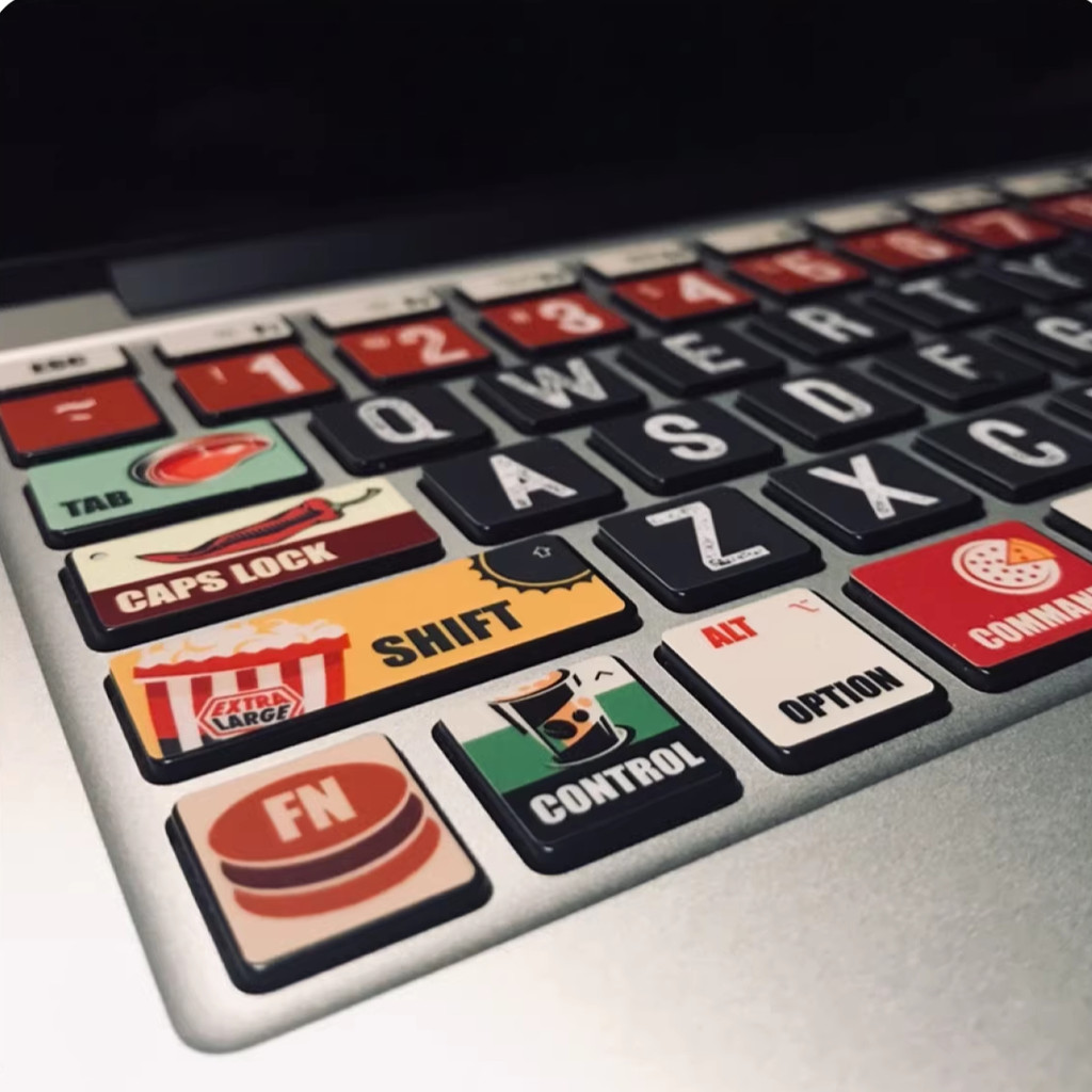 DIY การพิมพ์ที่มีสีสัน Micro Matte กระดาษนุ่มแป้นพิมพ์สติกเกอร์สําหรับ MacBook Air / MacBook Pro M1 M2 M3 M4 M5/ Anti-scratch Derocation คีย์บอร์ด Protetcor ฟิล์ม