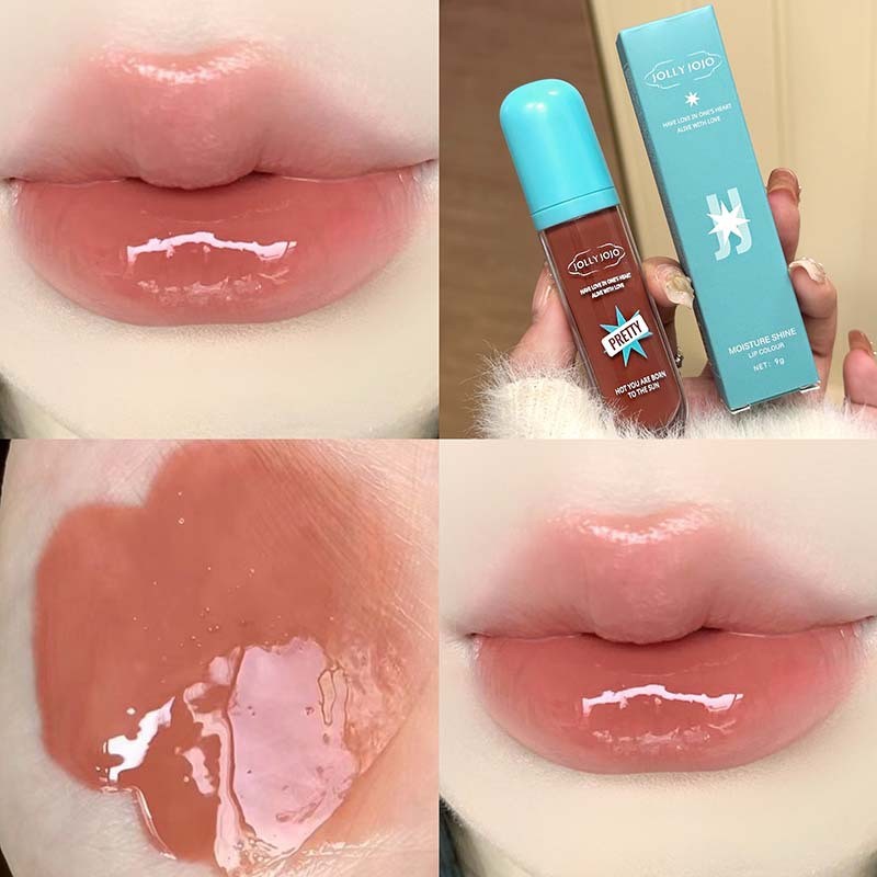 [คลังสินค้าพร้อม] JOLLY JOJO ลิปกลอสให้ความชุ่มชื้น Mirror Water Gloss Lip Glaze Not Easy to Stick C