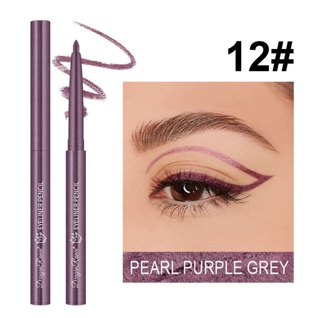 อายไลเนอร์ปากกาหมุน Pink Makeup Lying Eyeliner Solid Color Eyeshadow Silkworm White Light Matte High