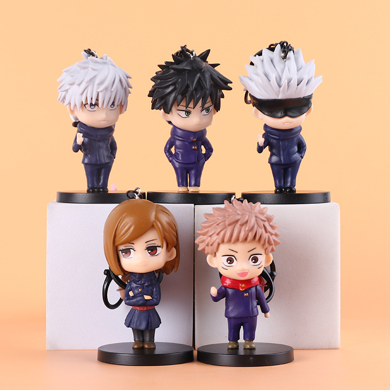 【Ready Stock】 6 Q-Style Small Hand-Made Keychain Anime Peripheral Handbag Pendant Cartoon Doll Acces