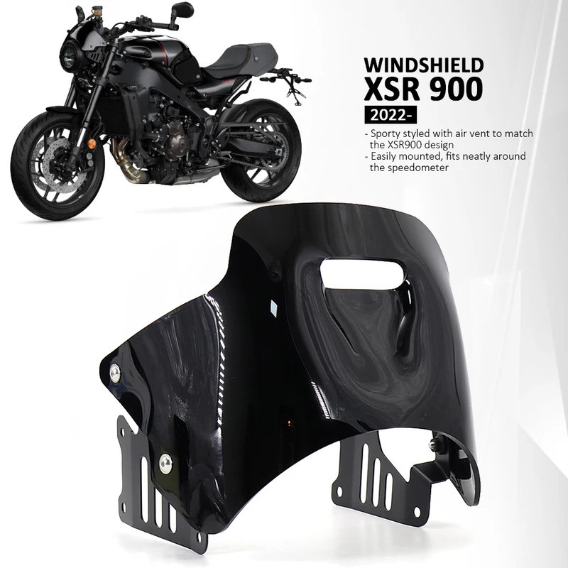 ใหม่รถจักรยานยนต์กระจกกระจก Air Wind Deflector สําหรับ YAMAHA XSR 900 XSR900 xsr900 2022 2023 อุปกรณ