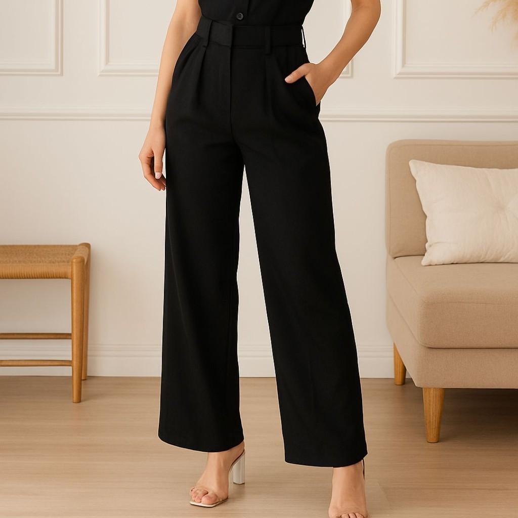 Jovera (ภาพจริง) กางเกงทางการ Polite Jeni Culotte สวมใส่สบายตลอดวัน