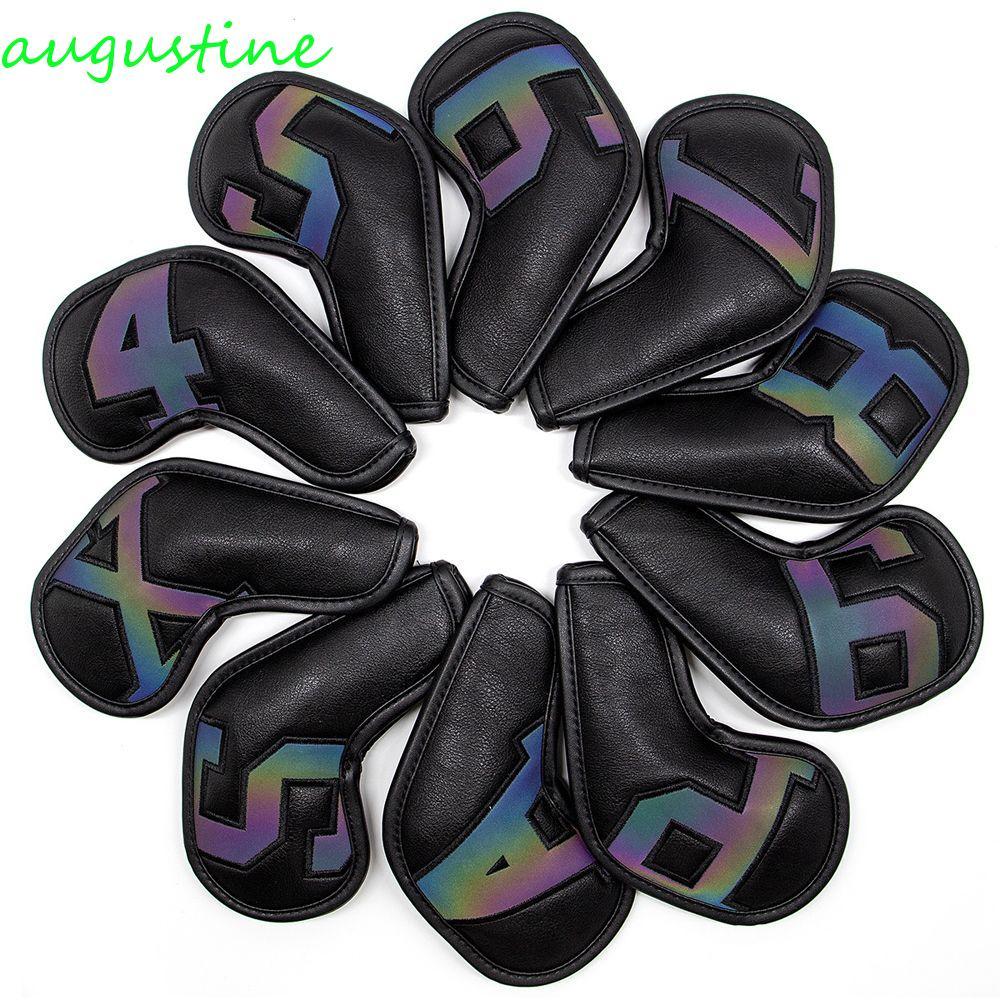 AUGUSTINE Golf Club Head Covers Golfer Gift 10 ชิ้นฝาครอบกันฝุ่น 4-9 ASPX High-end ผู้ชายและผู้หญิง 