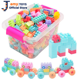 JAMYTOYS 100Pcs Mainan Balok Edukasi Anak Susun Square Building Brick Toys Belajar Anak Set