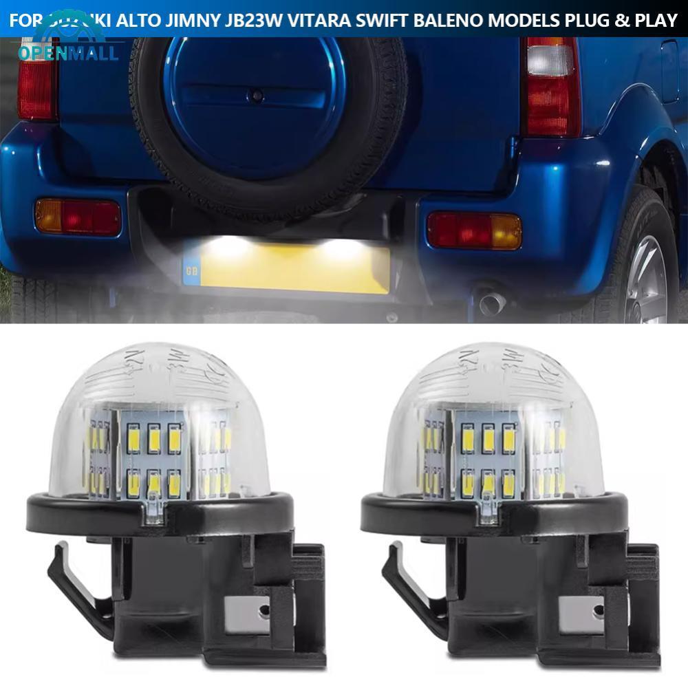 OPENMALL รถ LED ป้ายทะเบียนสําหรับ Suzuki Alto Jimny JB23W Vitara Swift Baleno รุ่น Plug & Play Canb