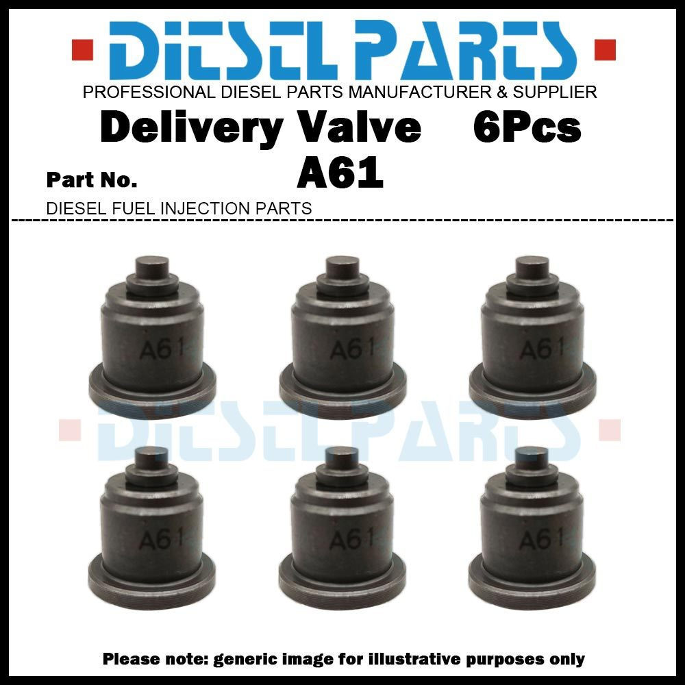 6ชิ้นปั๊มฉีดความดันวาล์วจัดส่งวาล์ว ก61 131110-8020 9413610351 สําหรับ Komatsu PC200 S6D102*-&*