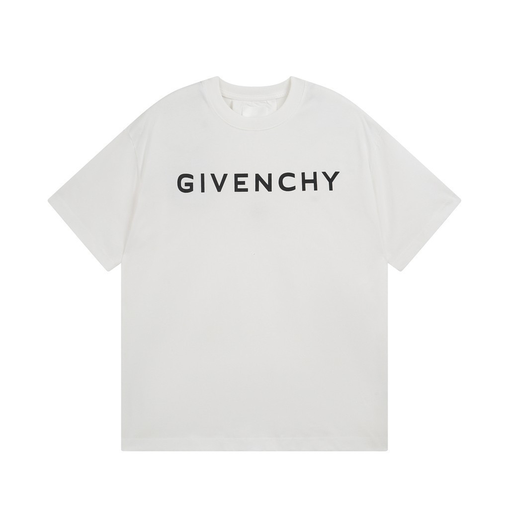 GIVENCHY/GIVENCHY 2026 ต้นฤดูใบไม้ผลิสไตล์ใหม่เสื้อยืดแขนสั้นชายหญิงคู่สไตล์ธุรกิจรอบคอ Slim กลางแจ้
